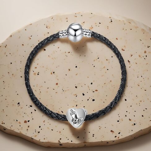 TCHYUN Praying Hand Heart Charm Bible Verse Bead for European Bracelet Women Gift in Saudi Arabia
