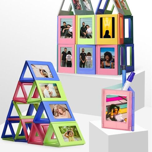 2.5"x3.5" Magnetic Photo Frames - Colorful Frames Strong Refrigerator Magnets for Fridge & Room Decor (1Pcs White) in Saudi Arabia