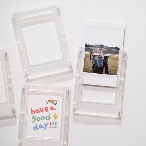 2-Piece Magnetic Refrigerator Photo Frames, Reusable DIY Mini Magnetic Photo Displays, Clear Frames for Refrigerator Magnets or Desktop Placement – Ideal for Home, Office and Travel in Saudi Arabia