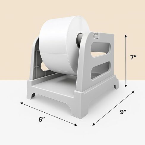 حامل رول الملصقات الخارجي 3nStar للملصقات الحرارية 4x6 | يدعم طابعات الملصقات المكتبية | حامل قائم بذاته للملصقات والملصقات القابلة للطي على شكل مروحة in Kuwait