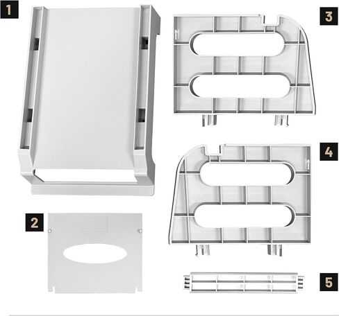 حامل رول الملصقات الخارجي 3nStar للملصقات الحرارية 4x6 | يدعم طابعات الملصقات المكتبية | حامل قائم بذاته للملصقات والملصقات القابلة للطي على شكل مروحة in Kuwait