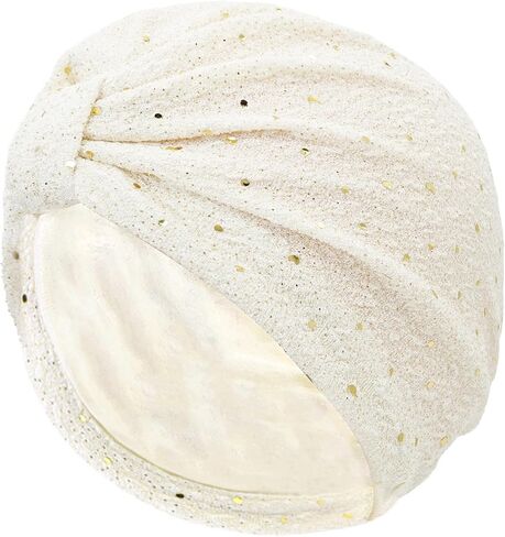 Sequin Turban Hat for Women - Glitter Pre-Tied Headwrap, Stretchy Chemo Head Cover, Elegant Hijab for Hair Loss in Saudi Arabia