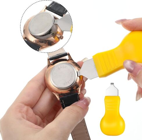 4 PCS Watch Battery Replacement Tool Kit, Watch Back Removal Tools, Pry Wristwatch Back Cover Case Opener, Watchs Backs Removal & Case Opening Tool for Accessories Replacement in Saudi Arabia