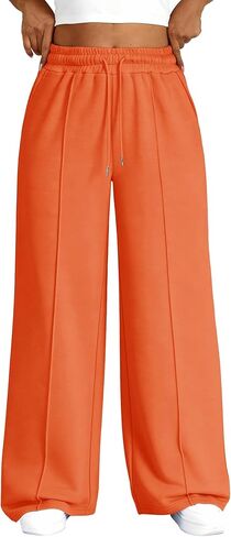Chulianyouhuo Womens Plus Size Wide Leg Sweatpants Baggy Lounge Pants High Waisted Drawstring Joggers Pant with Pockets in Saudi Arabia