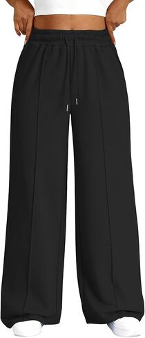 Chulianyouhuo Womens Plus Size Wide Leg Sweatpants Baggy Lounge Pants High Waisted Drawstring Joggers Pant with Pockets in Saudi Arabia