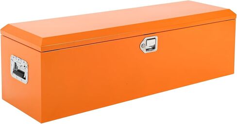 Powder-Coated Black Steel Truck Bed Tool Box - Heavy Duty Diamond Plate Storage Chest with Side Handles & Lock - Durable Metal Toolbox for Pickup, Trailer, RV, Mechanic Workshop - 20×12×9.6 in, Yellow in Saudi Arabia