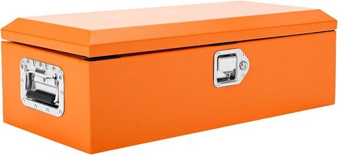Powder-Coated Black Steel Truck Bed Tool Box - Heavy Duty Diamond Plate Storage Chest with Side Handles & Lock - Durable Metal Toolbox for Pickup, Trailer, RV, Mechanic Workshop - 20×12×9.6 in, Yellow in Saudi Arabia