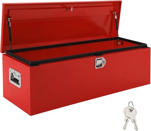 Garvee Truck Bed Tool Box 30x13x9.6 Inch Heavy Duty Steel Metal Tool Box for Truck Bed, Secure Storage Organizer, Waterproof Design, Gas Strut Lid, Orange Peel Finish for Pickup, RV, Trailer in Saudi Arabia