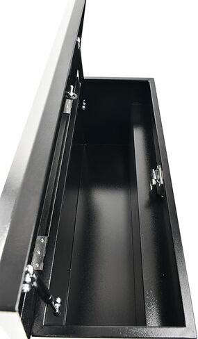 صندوق أدوات تثبيت جانبي مقاس 34 بوصة، صندوق أدوات تخزين جانبي لشاحنة بيك اب فولاذية مقاس 34 بوصة × 12.2 بوصة × 15 بوصة مع قفل ومفاتيح، أسود in Kuwait