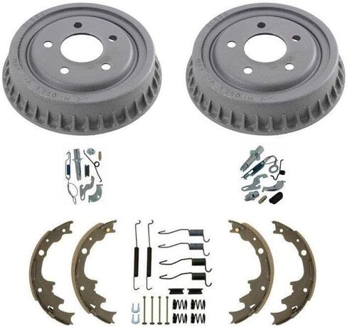 Rear 9" Drums Brake Shoes Springs 6pc Kit Ceramic Steel for Ford for Mazda for B2300 2001-2009 for B3000 1998-2007 Uncoated 162519 in Saudi Arabia