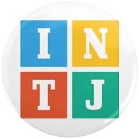دبوس زر صغير مستدير مقاس 1 بوصة من CafePress Myers Briggs INTJ in Saudi Arabia