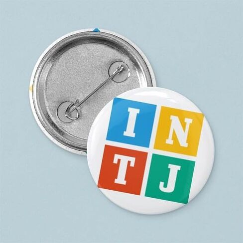 دبوس زر صغير مستدير مقاس 1 بوصة من CafePress Myers Briggs INTJ in Saudi Arabia