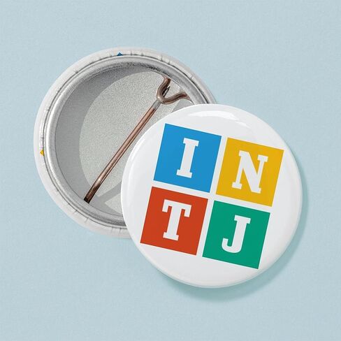 دبوس زر صغير مستدير مقاس 1 بوصة من CafePress Myers Briggs INTJ in Saudi Arabia