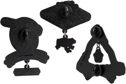 Harry Potter Wizarding World Locations Enamel Pins, 3-Pack Pin Set, Magical Dangling Charms, Straight Post & Rubber Backers, Hogwarts Pins for Jackets, Tote Bags, Bookbags & More, Officially Licensed in Saudi Arabia