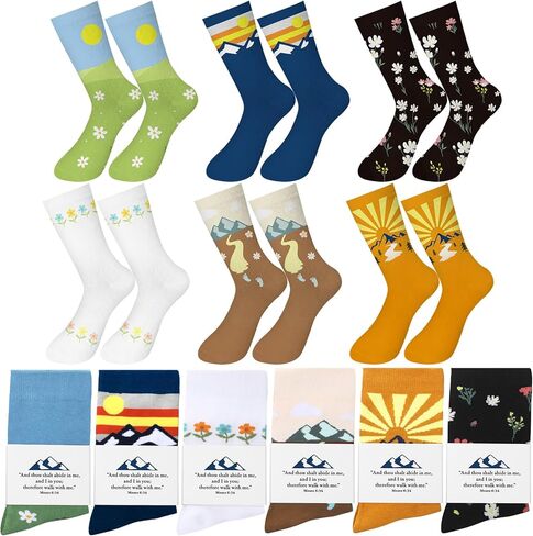 Janmercy 6/10/20Pairs LDS Sock Mormon Walk Me Sock 2026 Youth Theme Gifts for Christian Faith Baptism LDS Gifts for Women in Saudi Arabia