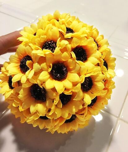 KINWELL 100pcs Mini Artificial Silk Yellow Sunflower Heads 1.8" Fabric Floral for Home Decoration Wedding Decor, Bride Holding Flowers,Garden Craft Art Decor in Saudi Arabia