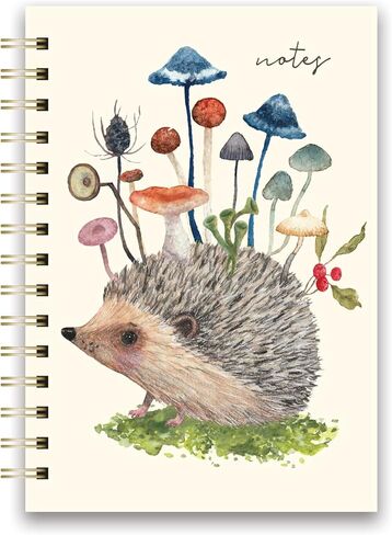 استوديو أوه! دفتر ملاحظات حلزوني متوسط ​​مقاس 5.75 بوصة × 8.75 بوصة، مخطط يومي بغطاء لطيف، دفتر يوميات بغلاف مقوى، ورق مسطر 160 صفحة، وزن ورق 100 جرام في المتر المربع، غلاف مسطح للتدوين اليومي، Bee Happy in Kuwait