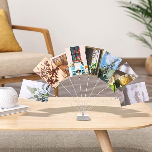 2 Pcs Photo Tree Holder Clip Cube Base,8 - Branch Money Trees Gift Card Holder with Clips,Picture Stand for Christmas Wedding Greeting Birthday Party Gift Silver in Saudi Arabia