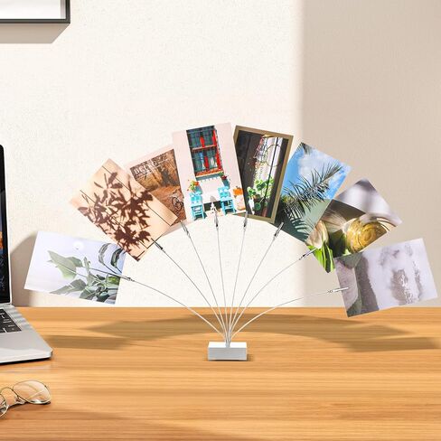 2 Pcs Photo Tree Holder Clip Cube Base,8 - Branch Money Trees Gift Card Holder with Clips,Picture Stand for Christmas Wedding Greeting Birthday Party Gift Silver in Saudi Arabia