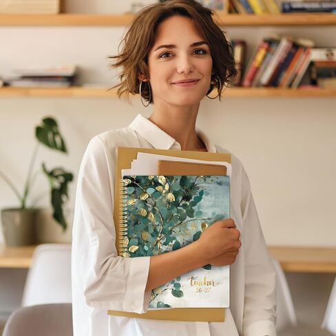 مخطط المعلم 2026-2027 - مخطط دروس المعلم، يوليو 2026 - يونيو 2027، 8.5 بوصة × 11 بوصة، مخطط 2026-2027 أسبوعيًا وشهريًا، كتاب خطة الدرس للمعلمين، علامات تبويب ملونة، جيب داخلي in Kuwait