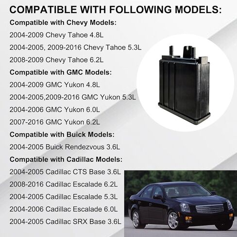 علبة تبخير الفحم ببخار الوقود متوافقة مع 2004-2016 Buick Rendezvous Cadillac CTS Escalade Chevy Tahoe GMC Yukon Direct يستبدل OEM # 15109431 12573648 911-149 215-464 in Kuwait