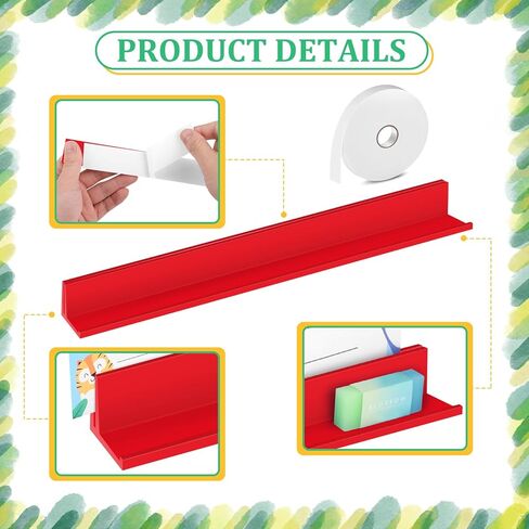 MJOGGOTT 24 Pcs Classroom Desk Name Plates Holder Index Cards Storage, School Classroom Office Desktop Helper and Park Station Tray Guard Panels Classroom Desk Organizer Water Bottle Holder in Kuwait