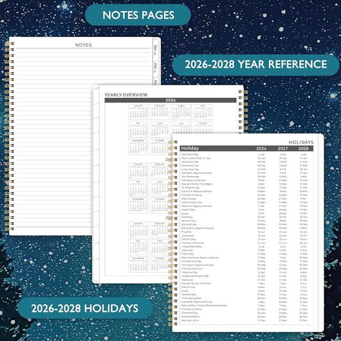 2026-2028 Monthly Planner - 2 Year Monthly Planner 2026-2028, July 2026 - June 2028, 9" x 11", 24 Months, Academic Calendar with Tabs, Inner Pocket, Notes Pages in Saudi Arabia
