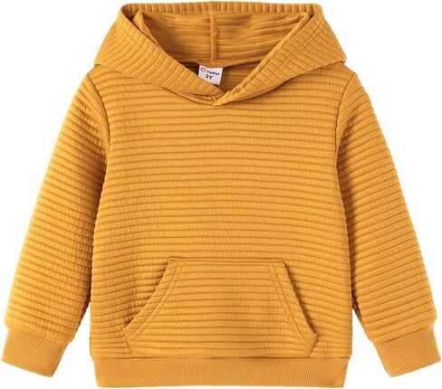 PATPAT Toddler Hoodies Boy's Hooded Sweatshirt with Pocket Solid Color Pullover Hoodies for Toddler Girl in Saudi Arabia