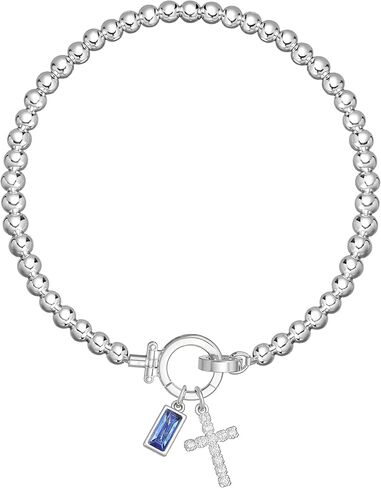 الصليب جوهرة أساور للنساء 14K الفضة مطلي أساور ممتدة جوهرة الدينية مجوهرات المسيحيين الهدايا in Kuwait