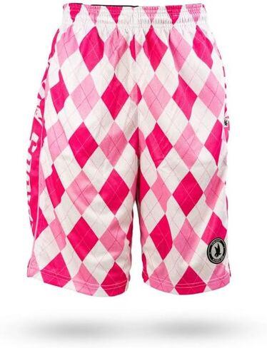Flow Society New Pink Argyle Attack Boys Shorts - Kid Athletic - Basketball - Baseball - Hockey - Football - Lacrosse in Saudi Arabia