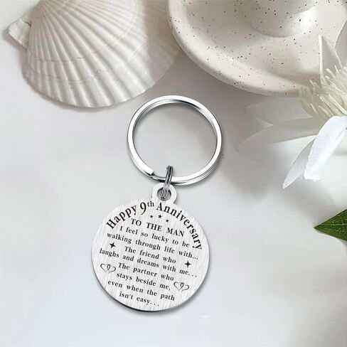 TANWIH 9th Wedding Anniversary Keychain Gifts, 9 Year Anniversary Decoration in Kuwait