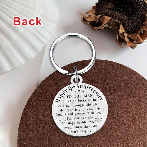 TANWIH 9th Wedding Anniversary Keychain Gifts, 9 Year Anniversary Decoration in Kuwait