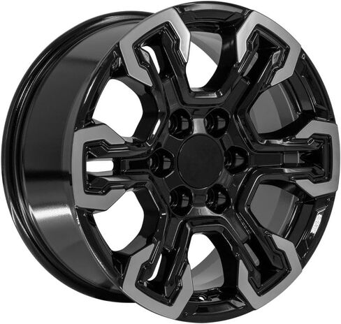 إطارات OE Wheels CV65 مقاس 18 بوصة تناسب Silverado 1500 ZR2 Style 6x139.7 18x8.5 مصنعة باللون الأسود اللامع - هولاندر 14089 (مجموعة من 4) in Saudi Arabia