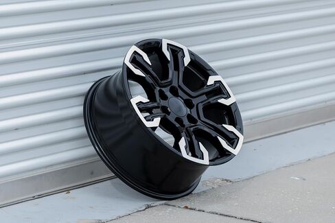 إطارات OE Wheels CV65 مقاس 18 بوصة تناسب Silverado 1500 ZR2 Style 6x139.7 18x8.5 مصنعة باللون الأسود اللامع - هولاندر 14089 (مجموعة من 4) in Saudi Arabia