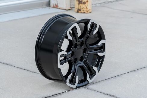 إطارات OE Wheels CV65 مقاس 18 بوصة تناسب Silverado 1500 ZR2 Style 6x139.7 18x8.5 مصنعة باللون الأسود اللامع - هولاندر 14089 (مجموعة من 4) in Saudi Arabia