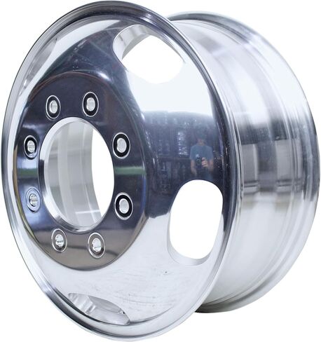 حافة عجلة أمامية جديدة مقاس 17 × 6.5 مقاس 17 بوصة مصنوعة من سبائك مصقولة تناسب Ford F-350 ثنائي 2005-2020 ALY03618U80N in Kuwait