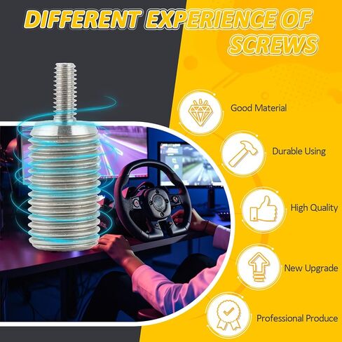 2PCS Gear Shifter Adapter for Logitech G25 G27 G29 G920 Metal Gear Shifter Adapter Screw Replacement Wheel Modification Accessories(M12*1.25) in Saudi Arabia
