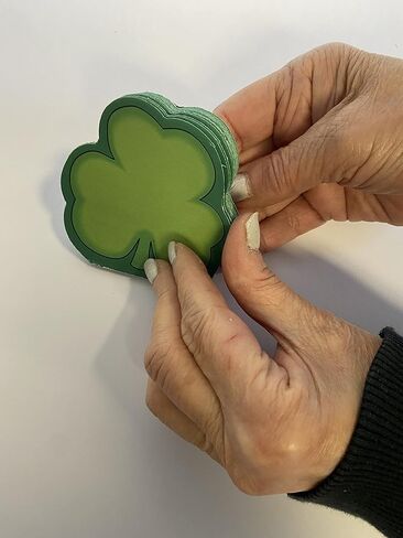 SHAPES ETC. Shamrock Mini Notepad, 3" x 3", 35 sheets in the notepad -Kids’ Irish crafts and St. Patrick's Day School Craft Projects, St. Patty’s Day Craft. in Saudi Arabia