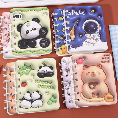 2pcs/set Random Capybara Spiral A7 Notebook Portable Diary Plan Mini Notebook Student Stationery Gift (8.5 * 10cm) in Saudi Arabia