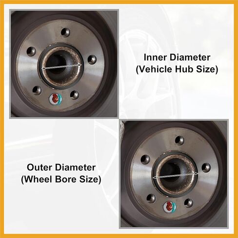 4pcs Plastic 72.6mm OD to 54.1mm ID Car Hub Centric Rings Wheel Bore Center Spacer Hub Rings Black Replacement in Saudi Arabia