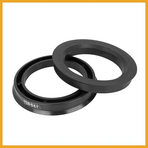 4pcs Plastic 72.6mm OD to 54.1mm ID Car Hub Centric Rings Wheel Bore Center Spacer Hub Rings Black Replacement in Saudi Arabia