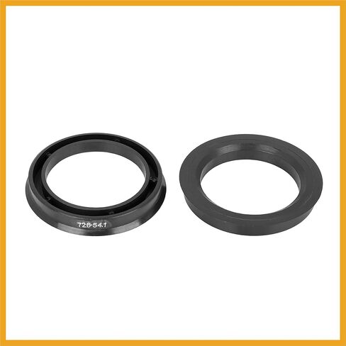 4pcs Plastic 72.6mm OD to 54.1mm ID Car Hub Centric Rings Wheel Bore Center Spacer Hub Rings Black Replacement in Saudi Arabia