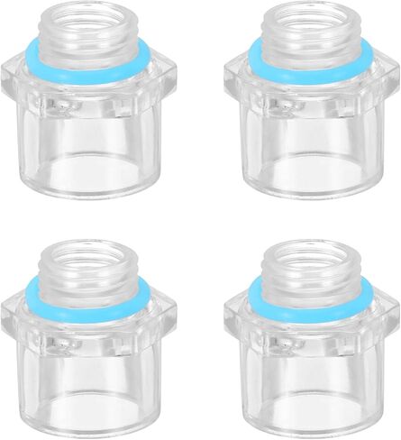 MECCANIXITY 8Pcs Clear Fitting, G1/4 Male Thread to 14mm ID PC Pipe Fitting Adapter Pipe Connector for Computer PC Water Cooling Systems in Saudi Arabia