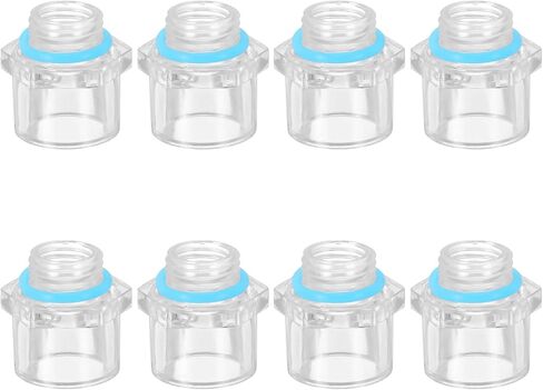 MECCANIXITY 8Pcs Clear Fitting, G1/4 Male Thread to 14mm ID PC Pipe Fitting Adapter Pipe Connector for Computer PC Water Cooling Systems in Saudi Arabia