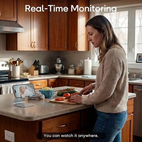 كاميرا مربية فيديو داخلية ثنائية الاتجاه للمنزل، كاميرا واي فاي للأطفال/الحيوانات الأليفة/القطط/الكلاب/الطيور مع تطبيق الهاتف، شاشة 2.8 بوصة للرؤية الليلية، التحكم الصوتي، كشف الحركة بالذكاء الاصطناعي لجرو الأطفال المسنين in Kuwait