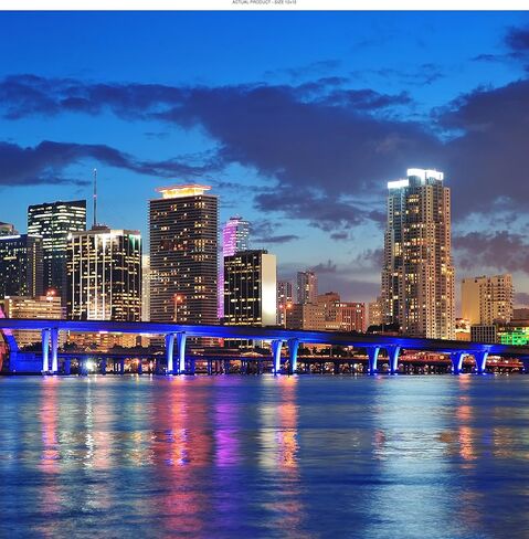 Windowpix 12x12 بوصة طبقة تزيين ثابتة للنوافذ في وسط المدينة ليالي مطبوعة على شفاف لألواح زجاج النوافذ. حماية من الأشعة فوق البنفسجية، وتوفير الطاقة. in Kuwait