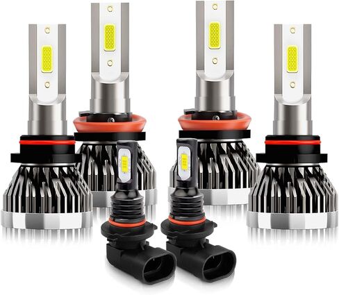 Compatible For Chevy Silverado 1500 2500 3500HD 2007-2015 Fog Lights Bulbs Kits, 300% Brighter Than Original Bulb for Road Replacement Bulbs, Pack of 6 in Saudi Arabia