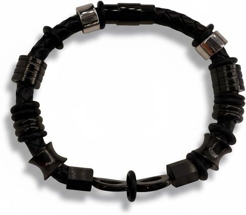 Men’s Leather Bracelet – Stainless Steel Clasp, Adjustable Wrap Design, Stylish Jewelry Gift for Him in Saudi Arabia