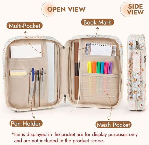 حافظة غطاء الكتاب المقدس للنساء، غطاء الكتاب المقدس مبطن مع زهرة مقسمة، حقيبة الكتاب المقدس للفتيات مع مقبض (زهور ملونة) in Kuwait