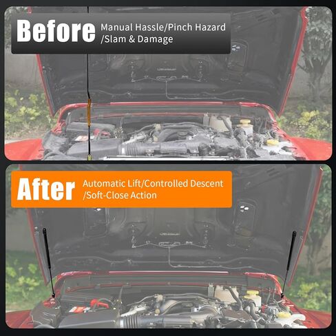 يدعم رفع غطاء محرك السيارة متوافق مع 2020-2026 Jeep Gladiator JT 2018-2026 Wrangler JLU غطاء محرك السيارة دعم الدعامات غطاء محرك السيارة المخمدات جميع الأحوال الجوية 1 زوج لملحقات المصارع 2025 in Kuwait